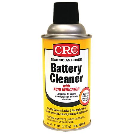 crc battery cleaner with acid indicator